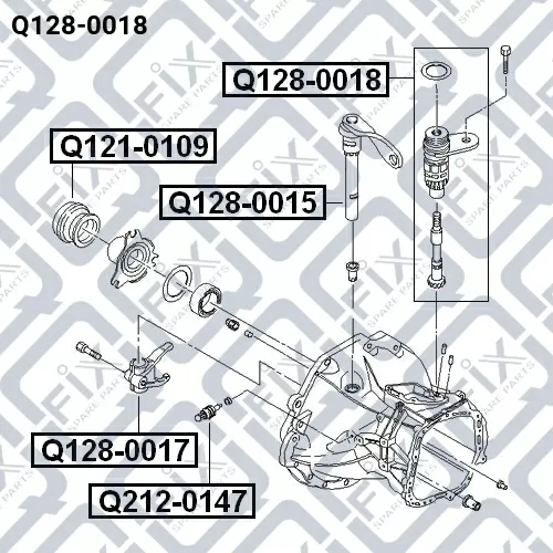 Привод датчика скорости вращения вала кпп Q128-0018 Q-FIX