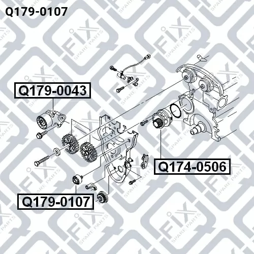 Ролик обводной (комплект) Q179-0107 Q-FIX