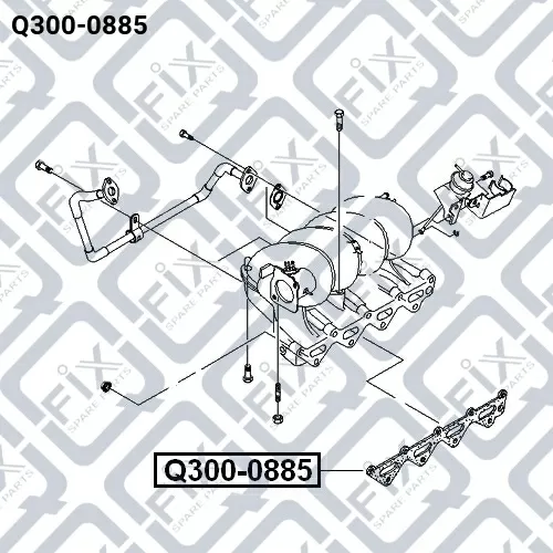 Прокладка впускного коллектора Q300-0885 q-fix - фото №1