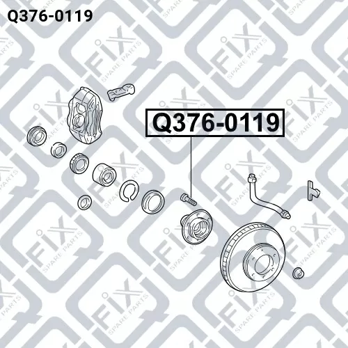 Шпилька колёсная Q376-0119 Q-FIX